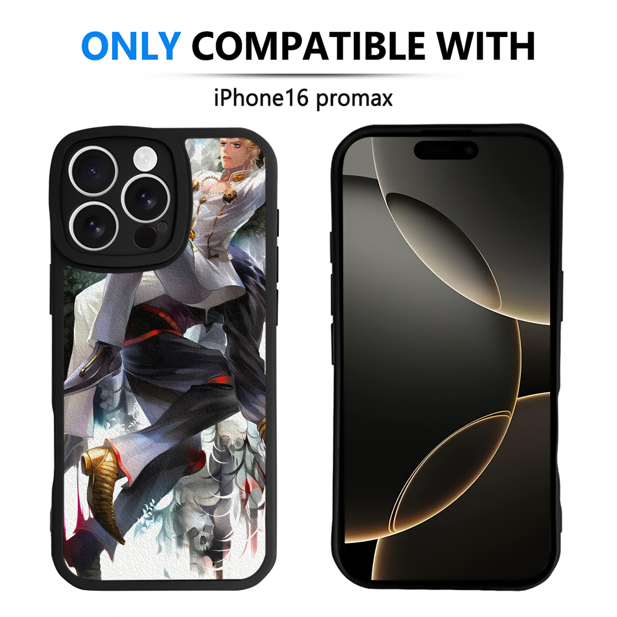 （画像用） ジョジョの奇妙な冒険 JoJo's Bizarre Adventure 【iPhone 16シリーズ対応】シリコンスマホケース（レザー調） 材質：シリコン